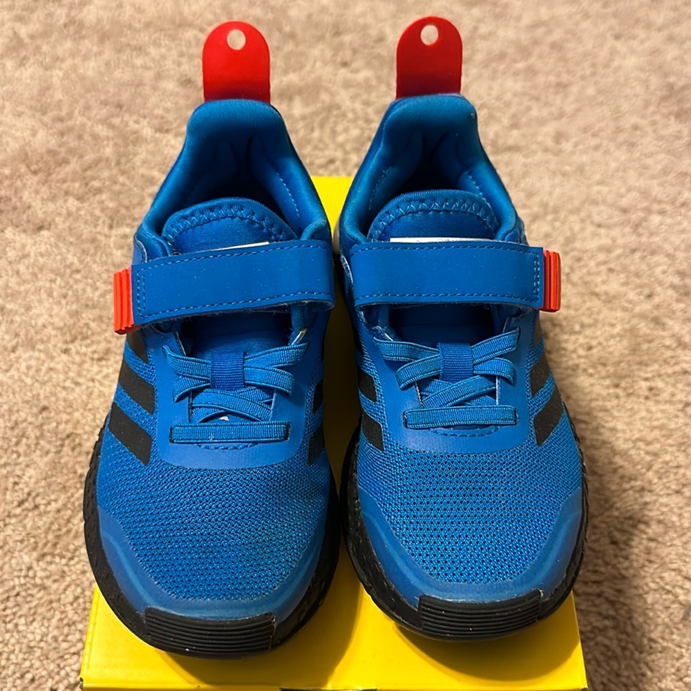 LEGO ADIDAS boys shoes. Bought worn once. Outgrew. Perfect for Lil lego lovers!